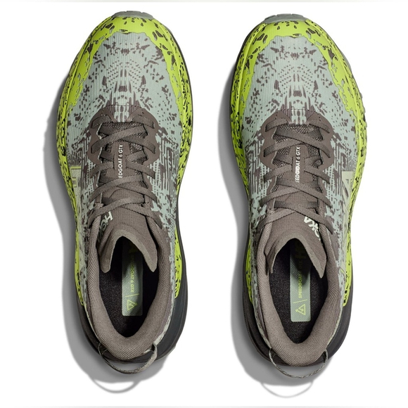 Hoka Men\'s Trail Running Shoe in Olive Green and Lime main image 6